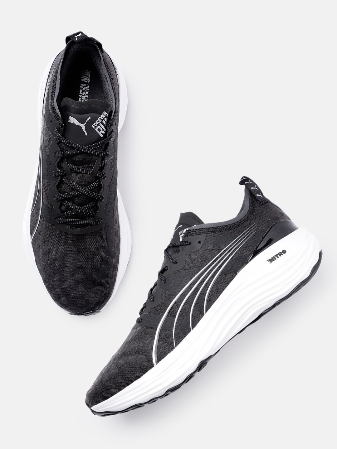 Puma Men Textured Forever Run Nitro Running Shoes