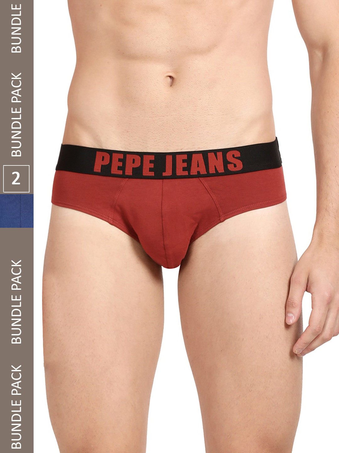 Pepe Jeans Men Pack Of 2 Printed Cotton Anti-Microbial Basic Briefs 8904311371465