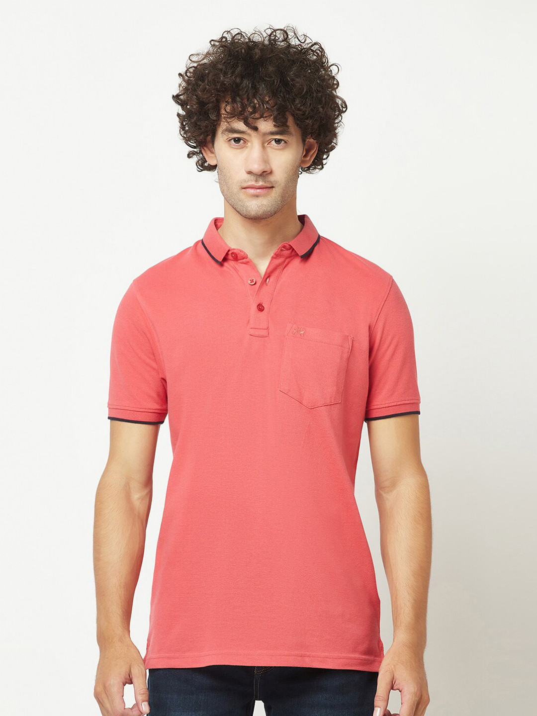 Crimsoune Club Polo Collar T-shirt