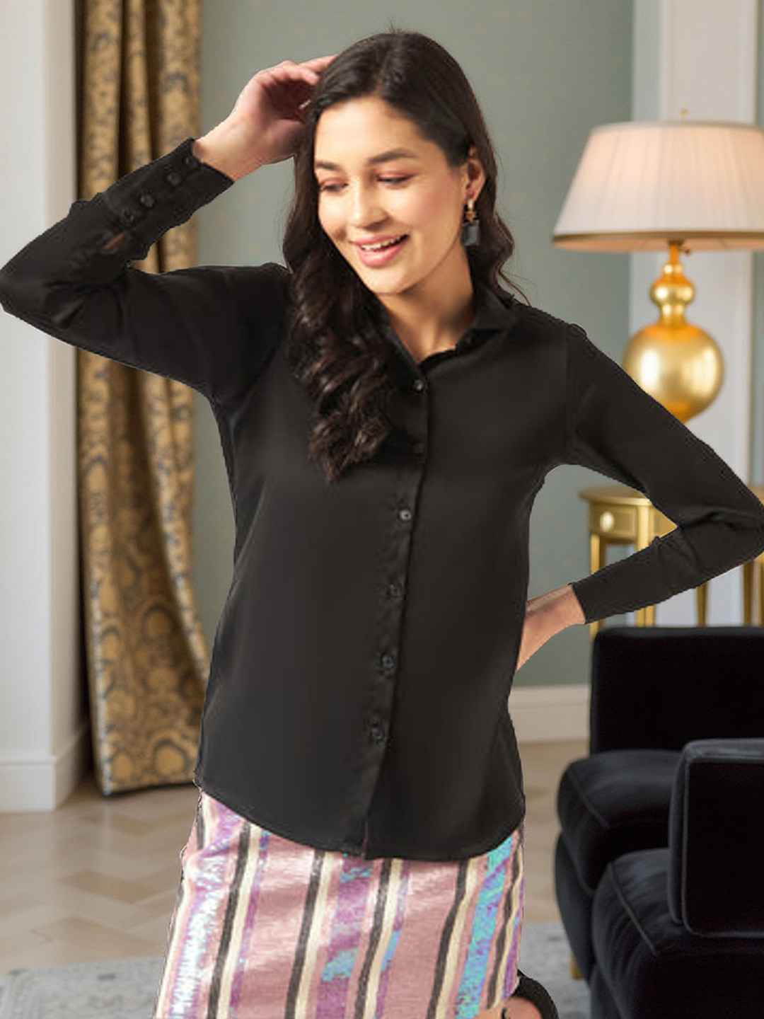 Zima Leto Polyester Shirt Style Top