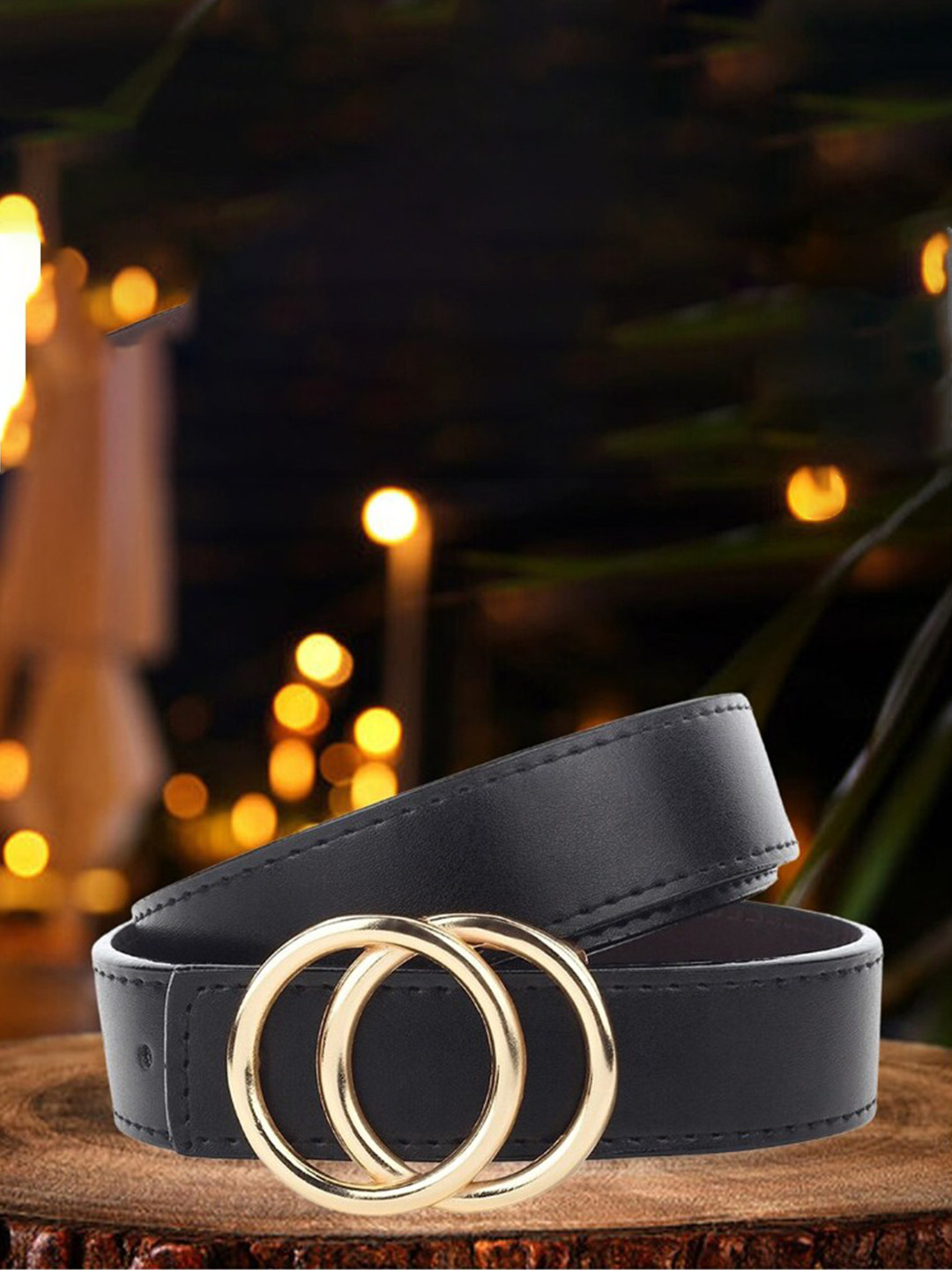 Kastner Women Synthetic Leather Slim Push Pin Belt