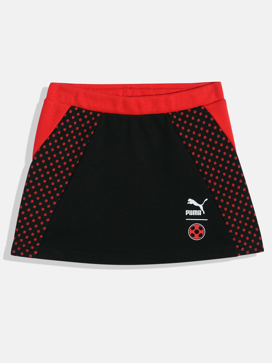 Puma Girls X MIRACULOUS Youth Polka Dot Printed Regular fit Skirt