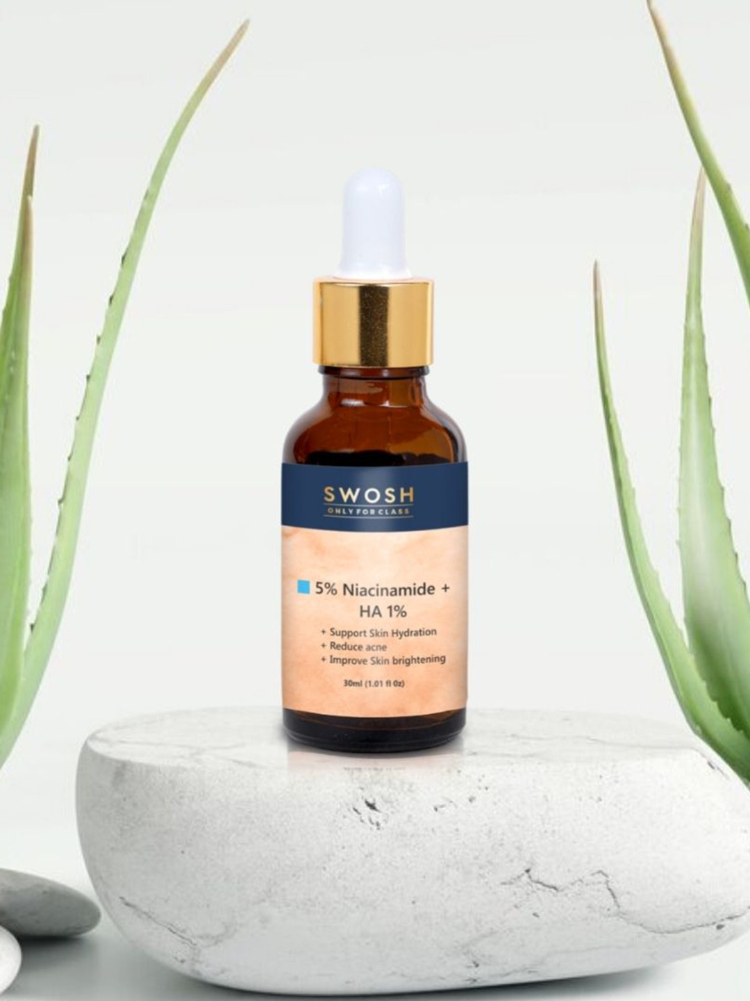 SWOSH 5% Niacinamide + HA 1% Face Serum for Skin Clarifying & Anti-Acne - 30ml