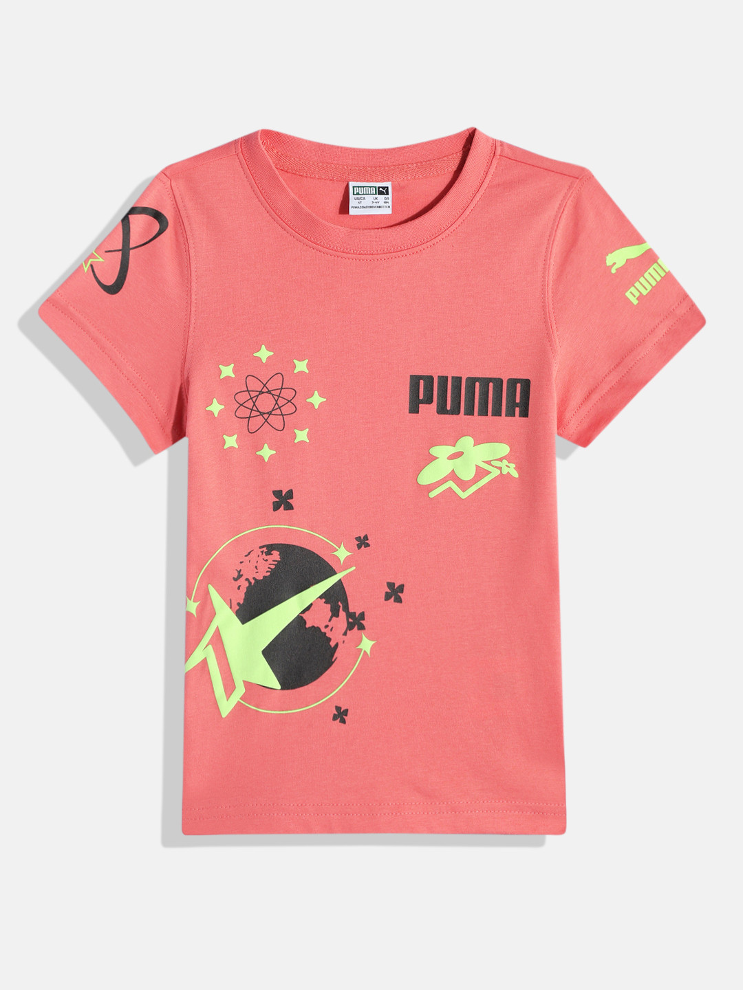 PUMAx1DER Boys Brand Logo Printed Pure Cotton T-shirt