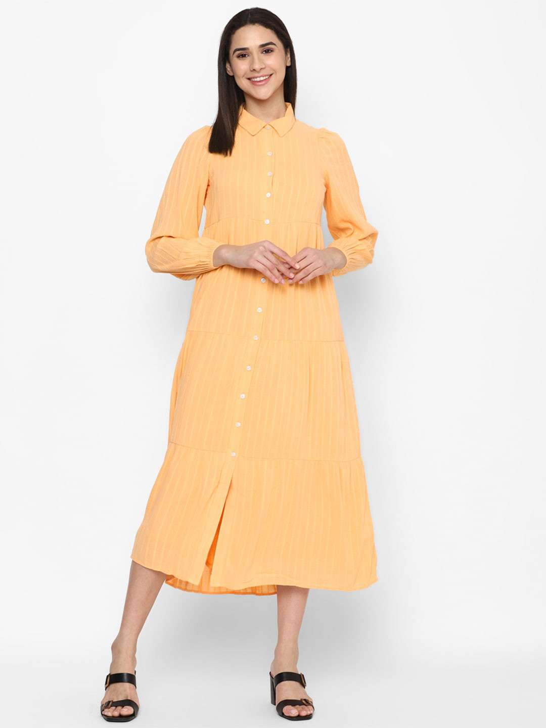 AMERICAN EAGLE OUTFITTERS Striped Shirt Midi Dress