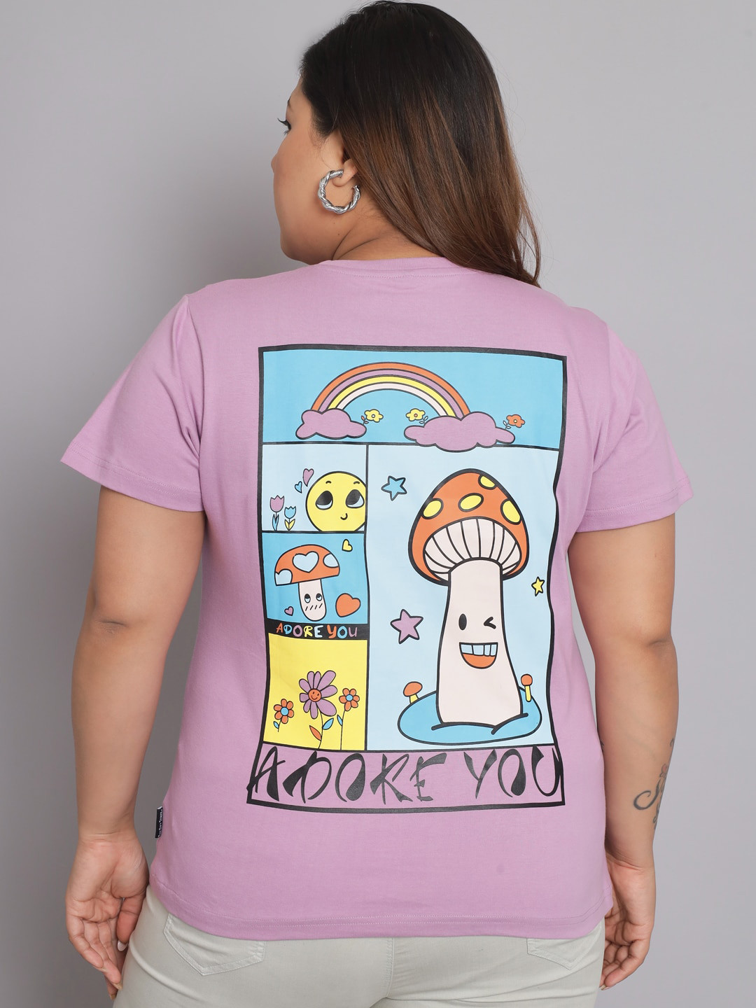 BEYOUND SIZE - THE DRY STATE Plus Size Graphic Printed Cotton T-shirt