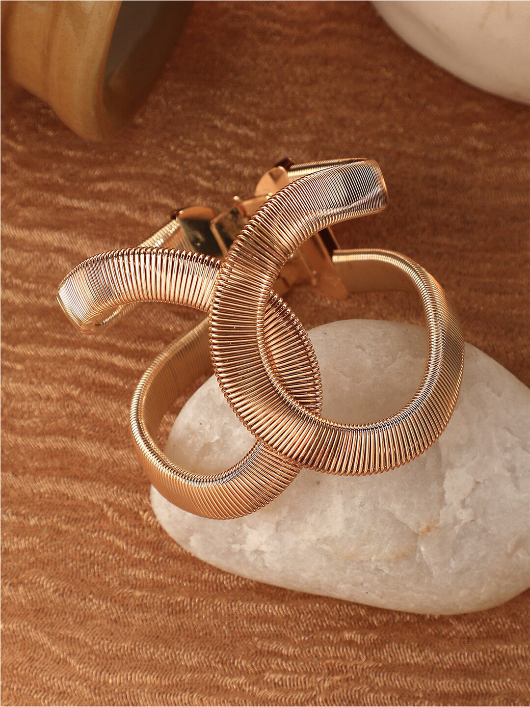 SOHI Gold-Plated Kada Bracelet