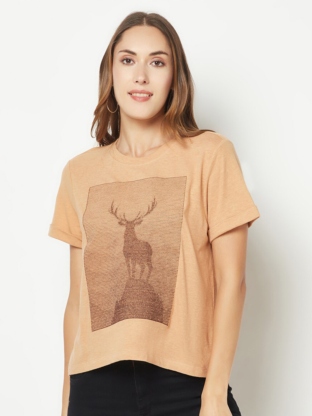 HOUSE OF S Graphic Printed Cotton T-shirt