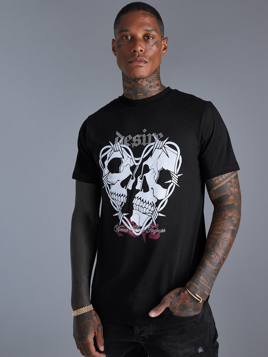boohooMAN Graphic Printed T-shirt