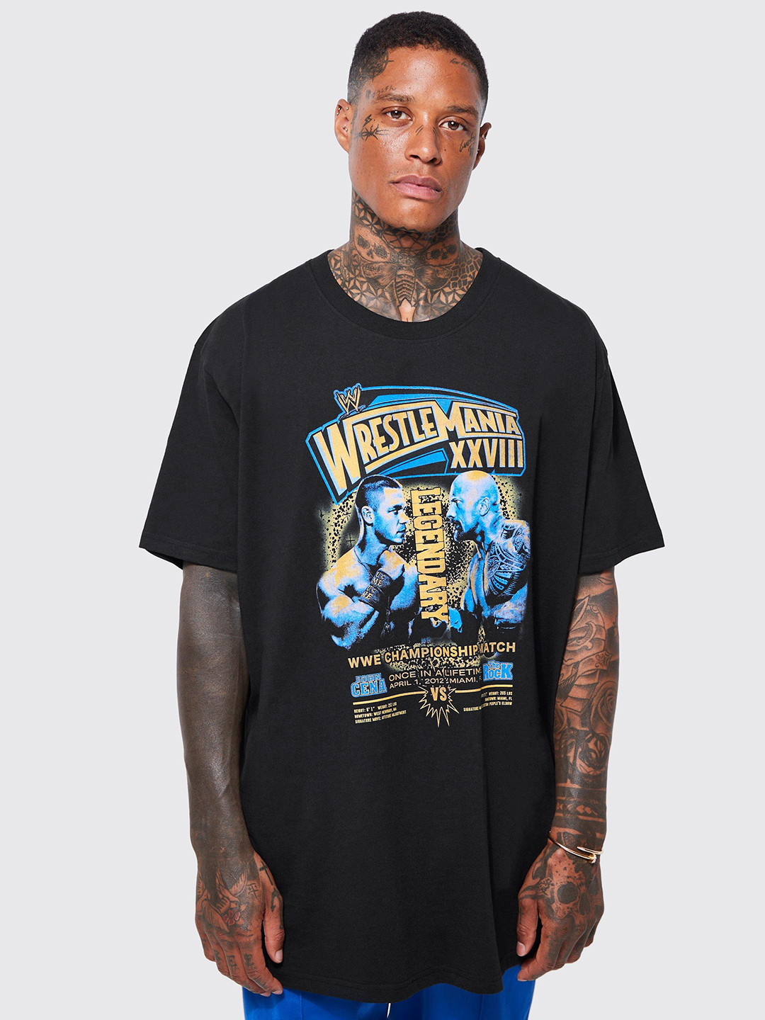 boohooMAN Graphic Print Pure Cotton Oversized T-shirt