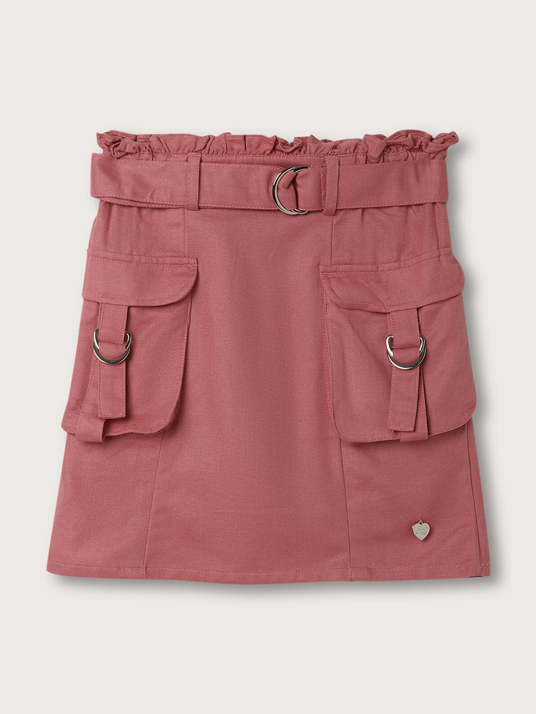 Blue Giraffe Girls Above Knee-Length A-Line Skirt