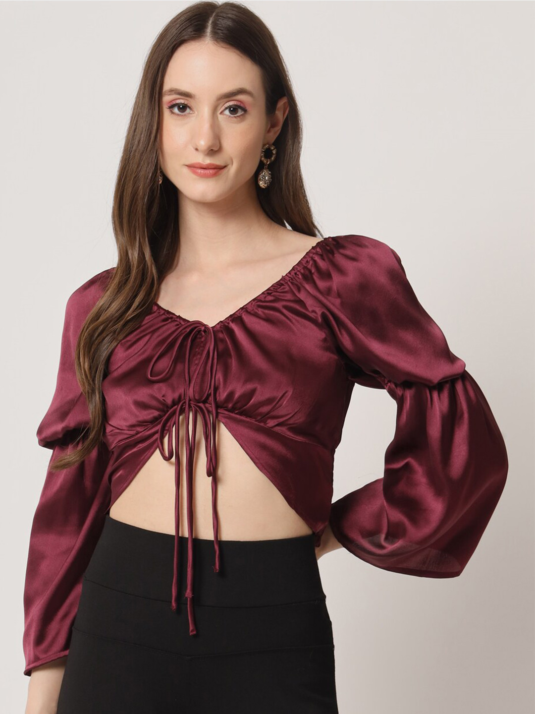 Trend Arrest Satin Styled Back Top