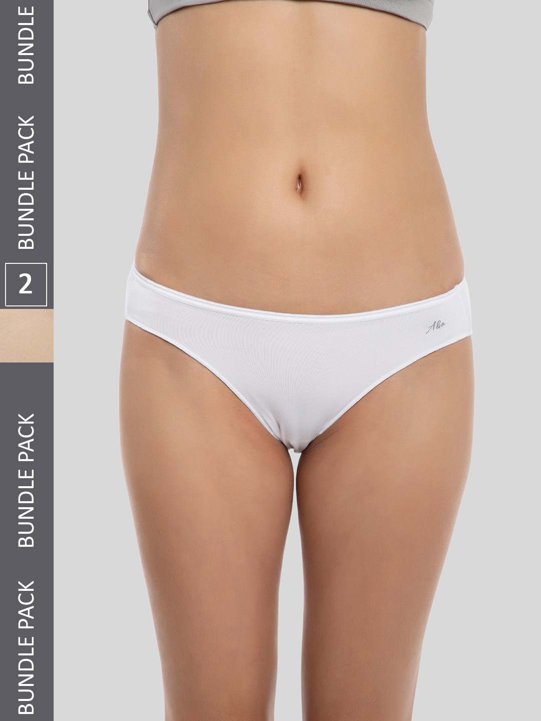 AshleyandAlvis Pack Of 2 Mid-Rise Bikini Briefs AA-BIK-SW-BP-AN-S