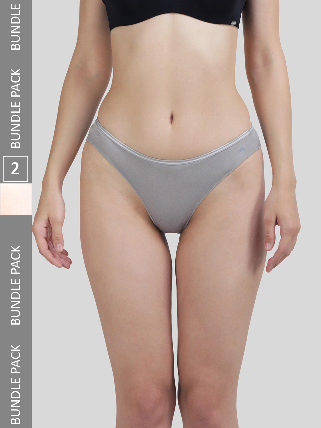 AshleyandAlvis Pack Of 2 Mid Rise Bikini Briefs AA-BIK-MG-BP-AN-S