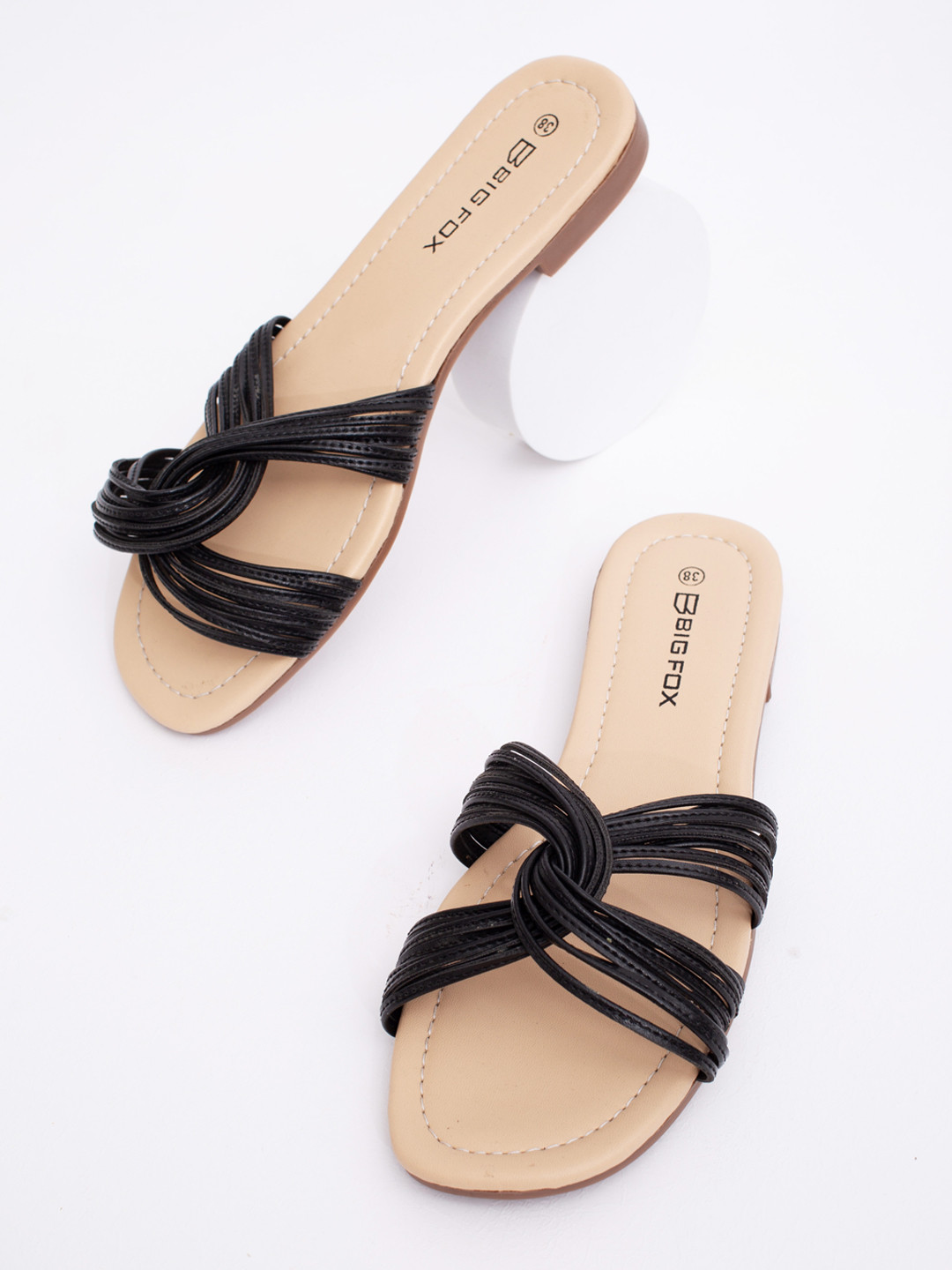 Big Fox Women No Back Strap Open Toe Flats