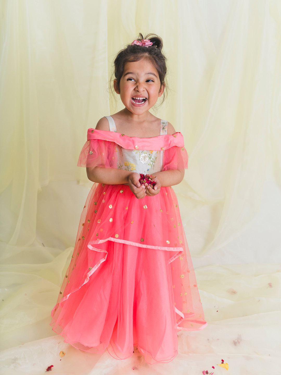 SAKA DESIGNS Embellished Layered Jacquard Maxi Dress