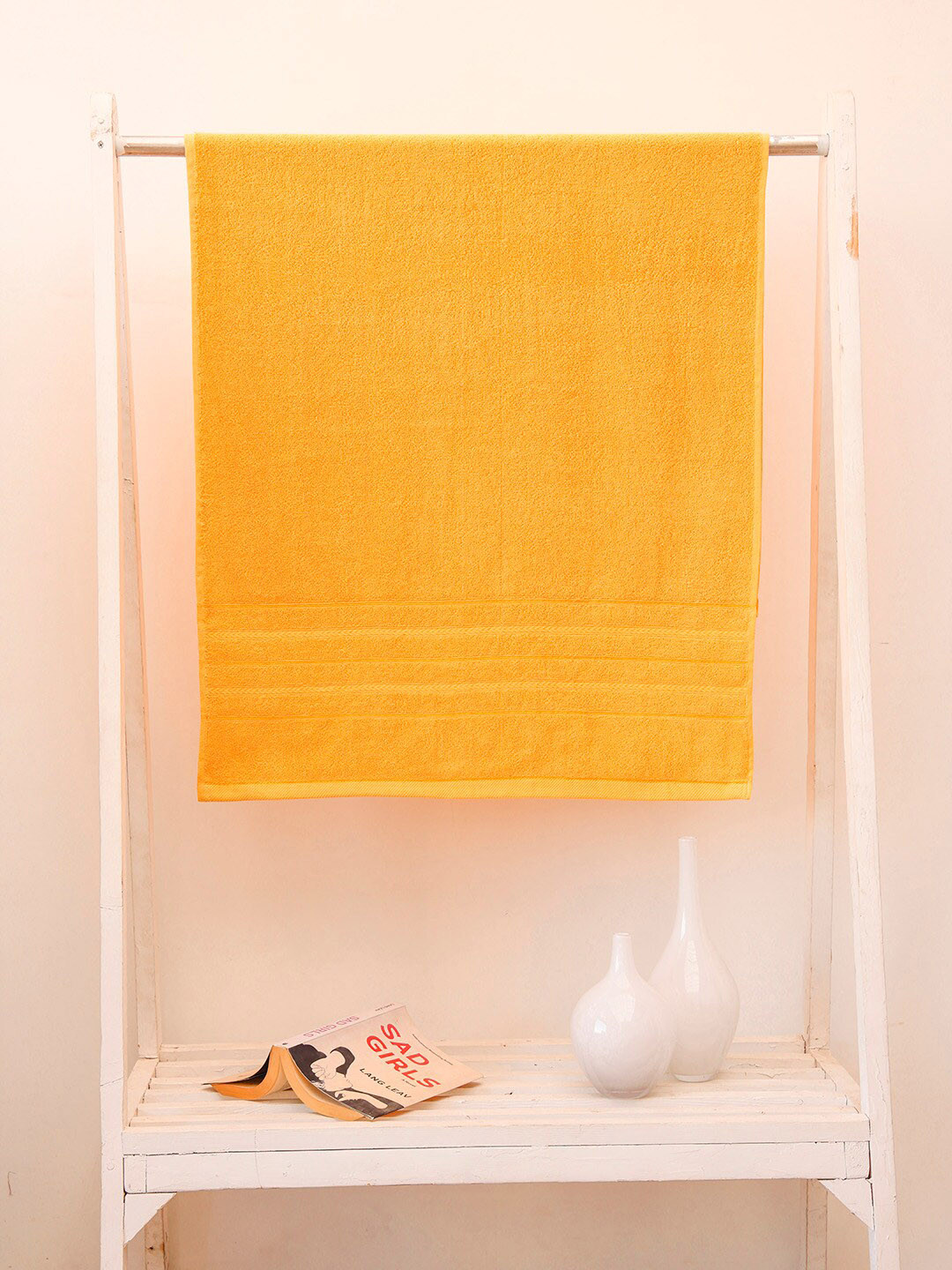 Ariana Select Yellow 450 GSM Cotton High Absorbant Bath Towel