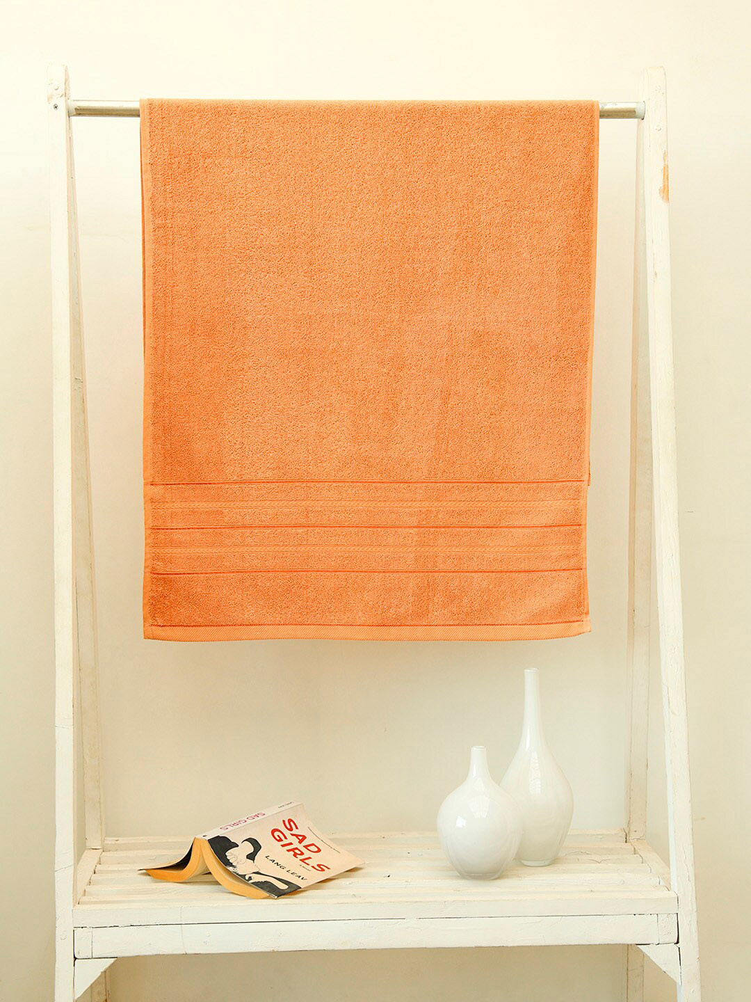 Ariana Select Peach-Coloured 450 GSM High Absorbent Cotton Bath Towel