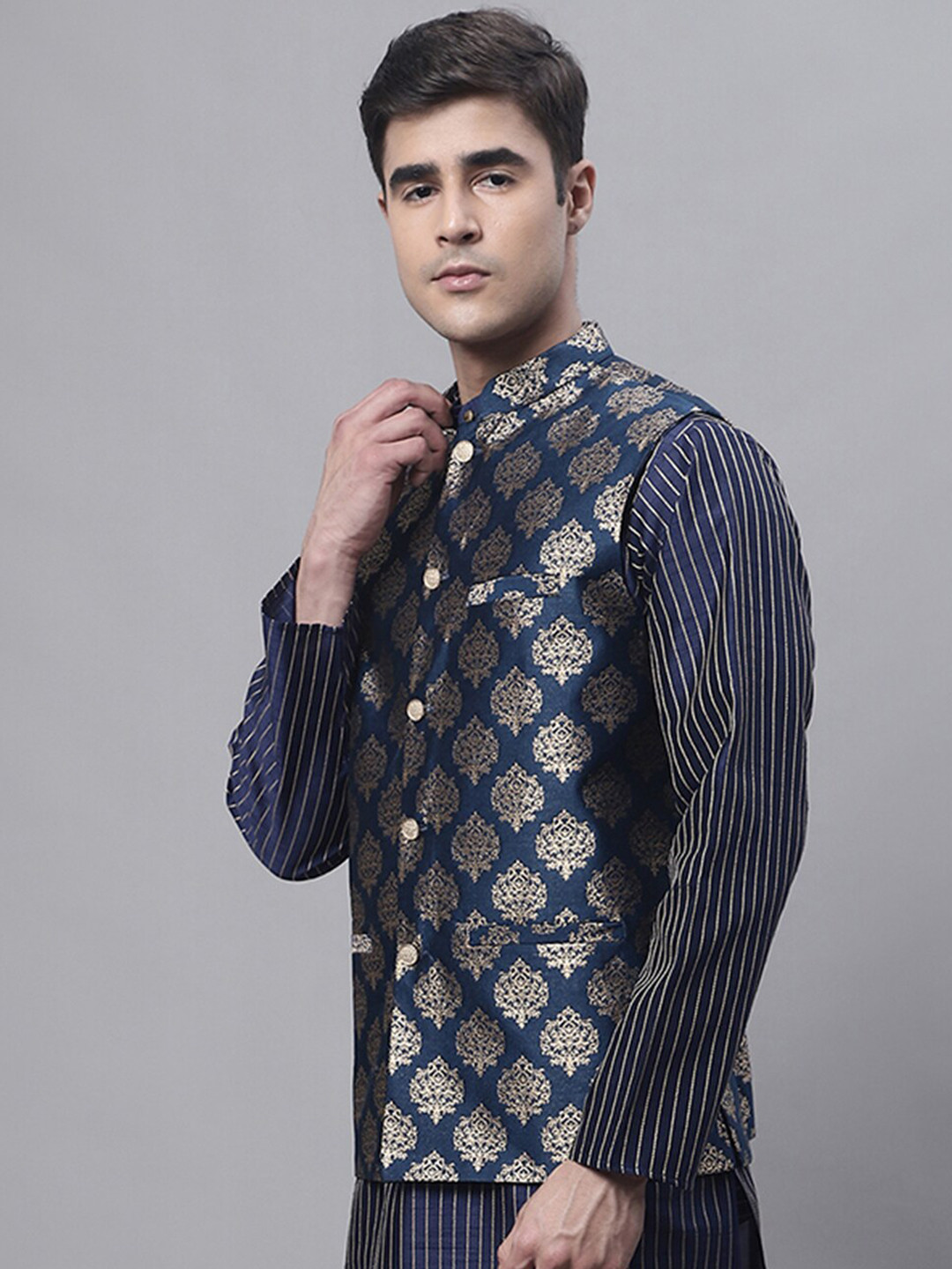 Jompers Ethnic Motif Printed Nehru Jackets