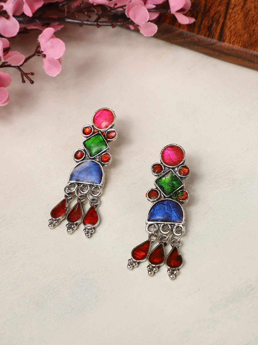 VENI Silver-Plated Classic Drop Earrings