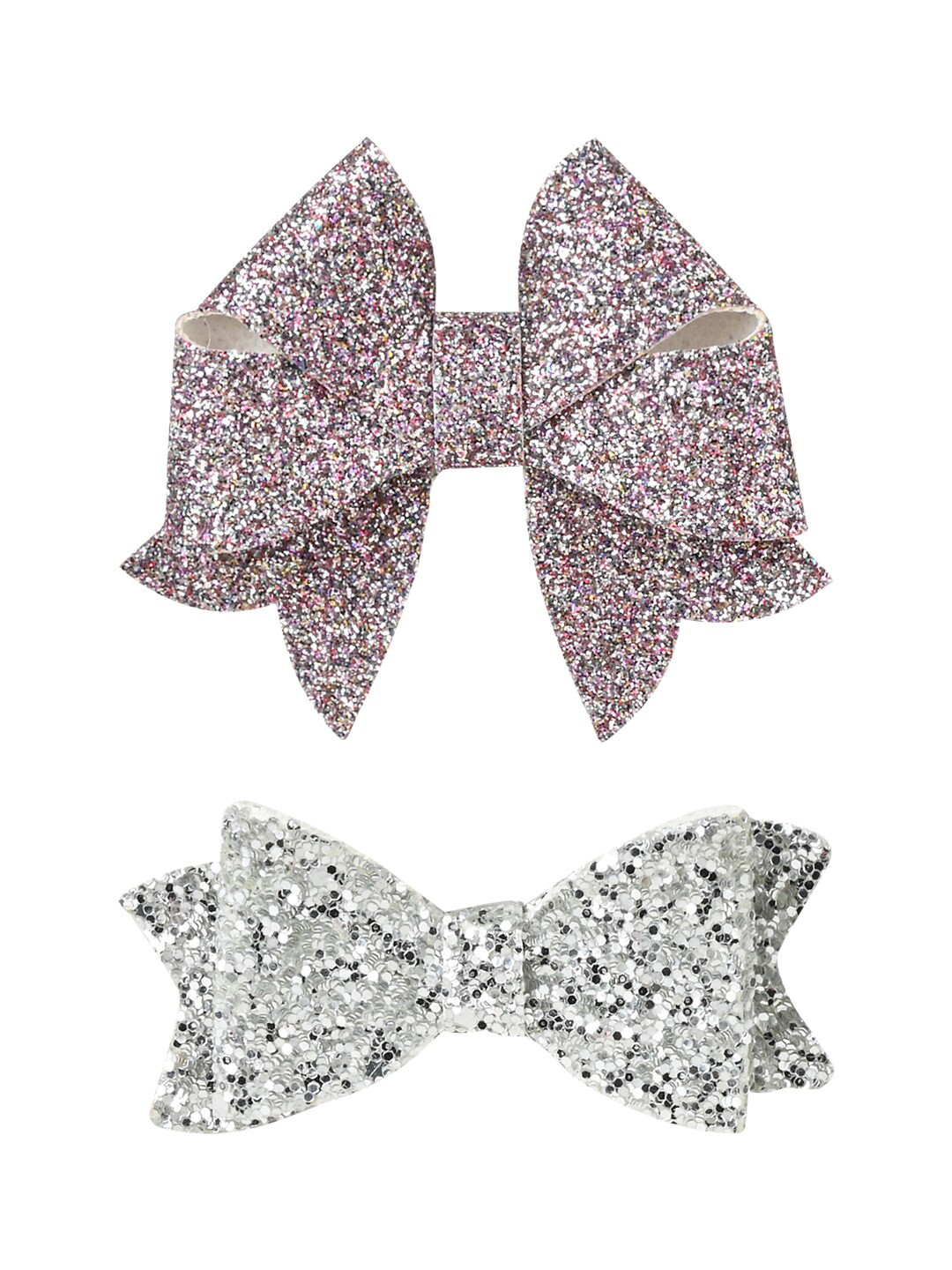 Aye Candy Girls 2Pcs Embellished Fold Bow Alligator Hair Clip