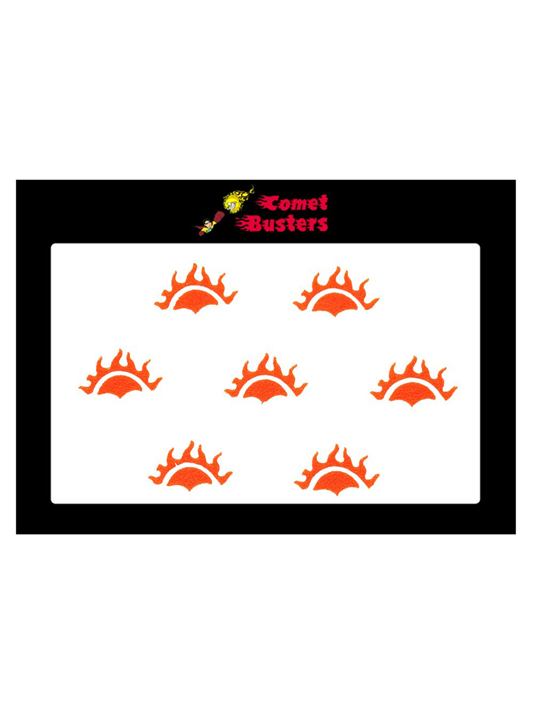 Comet Busters Orange Half Sun Traditional Bindis - 7 Pcs