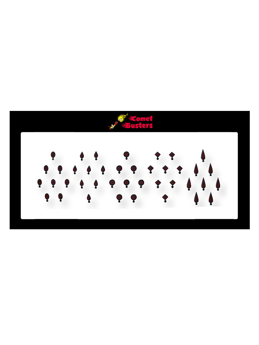 Comet Busters Burgundy Handcrafted Beautiful Traditional Designer Bindis