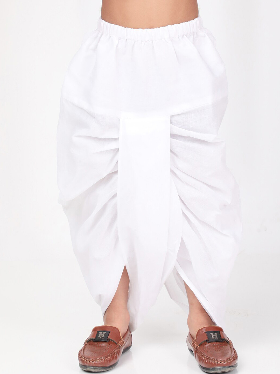KID1 Boys Mid-Rise Pleated Silk Dhoti Pant
