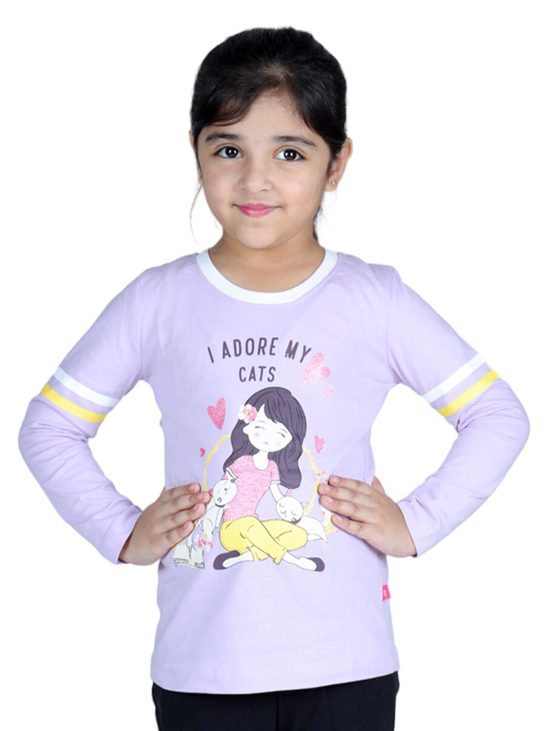 3PIN Girls Grapic Printed Long Sleeve Cotton T-shirt