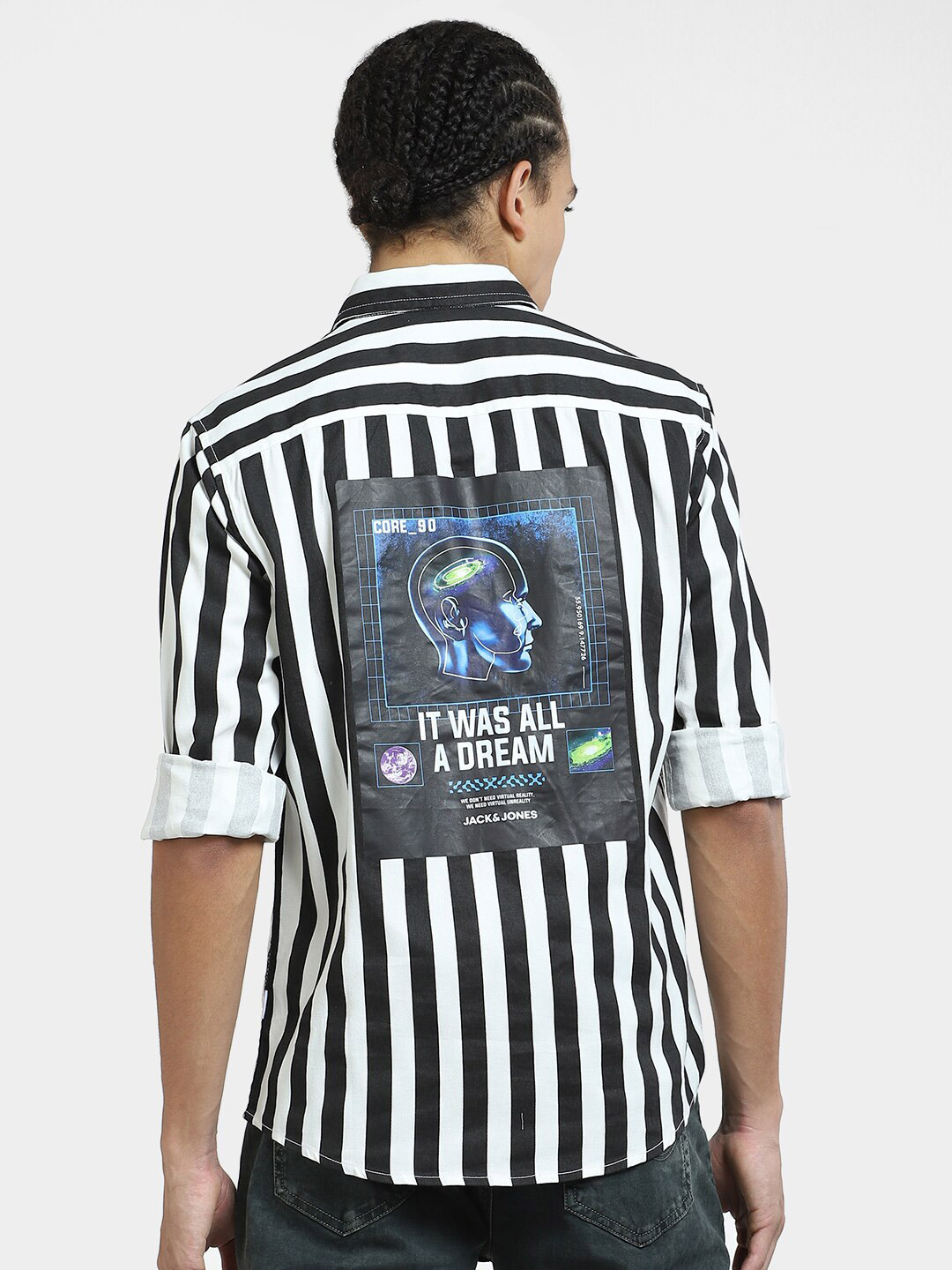 Jack & Jones Striped Cotton Regular Fit Long Sleeves Casual Shirt