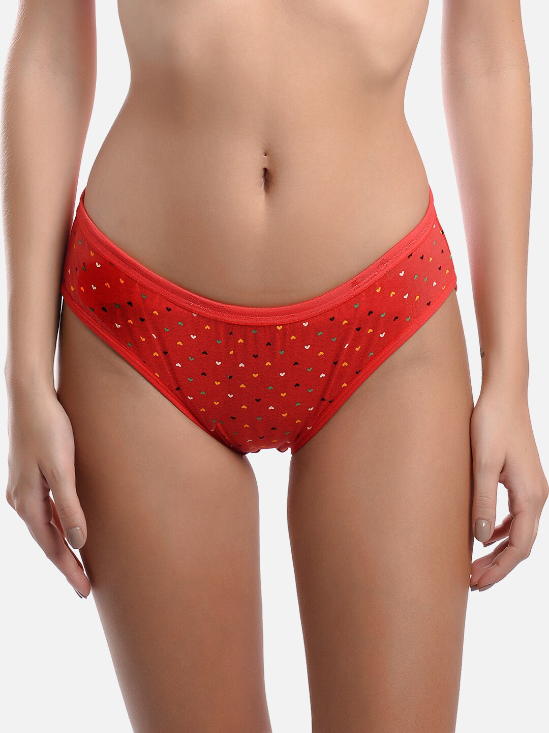 StyFun Women Micro Ditsy Printed Hipster Briefs LS_OLA_Panty_Red