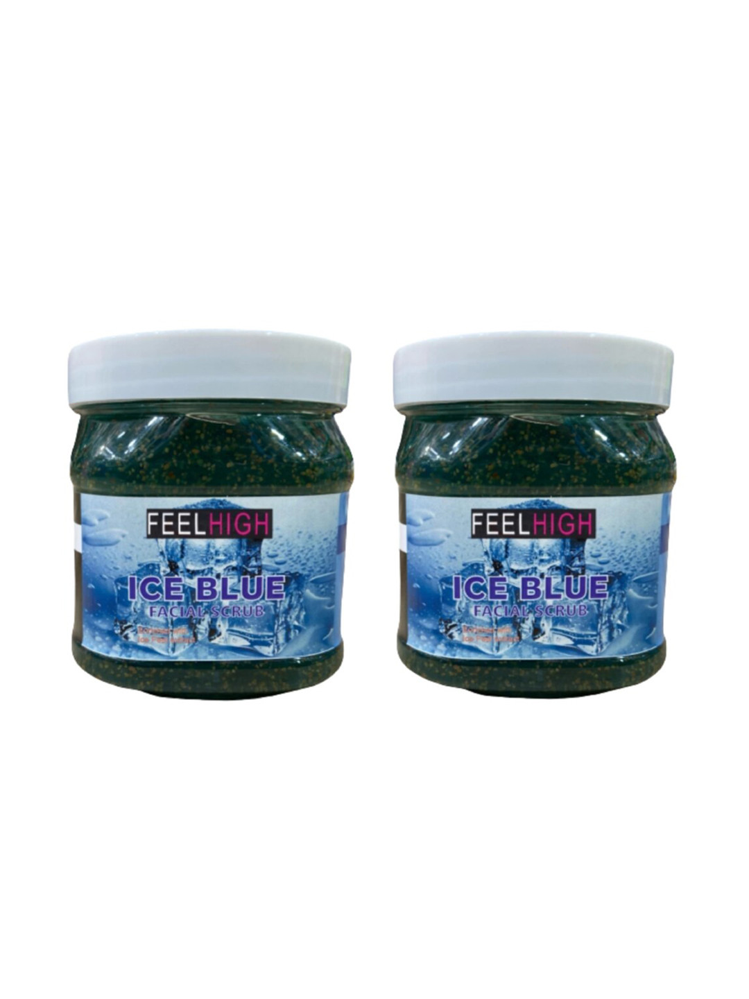 FEELHIGH Set of 2 Ice Blue Face & Body Scrub - 500 ml Each