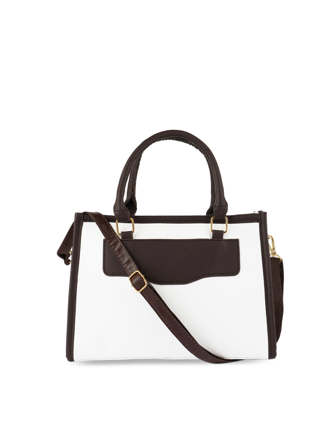 London Rag Two Handles Colourblocked Structured Handheld Bag