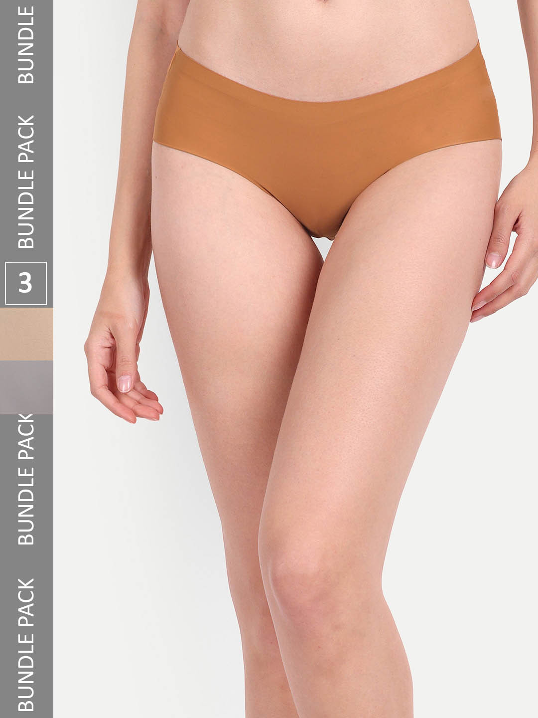 TOM & GEE Women Pack Of 3 Seamless Basic Briefs