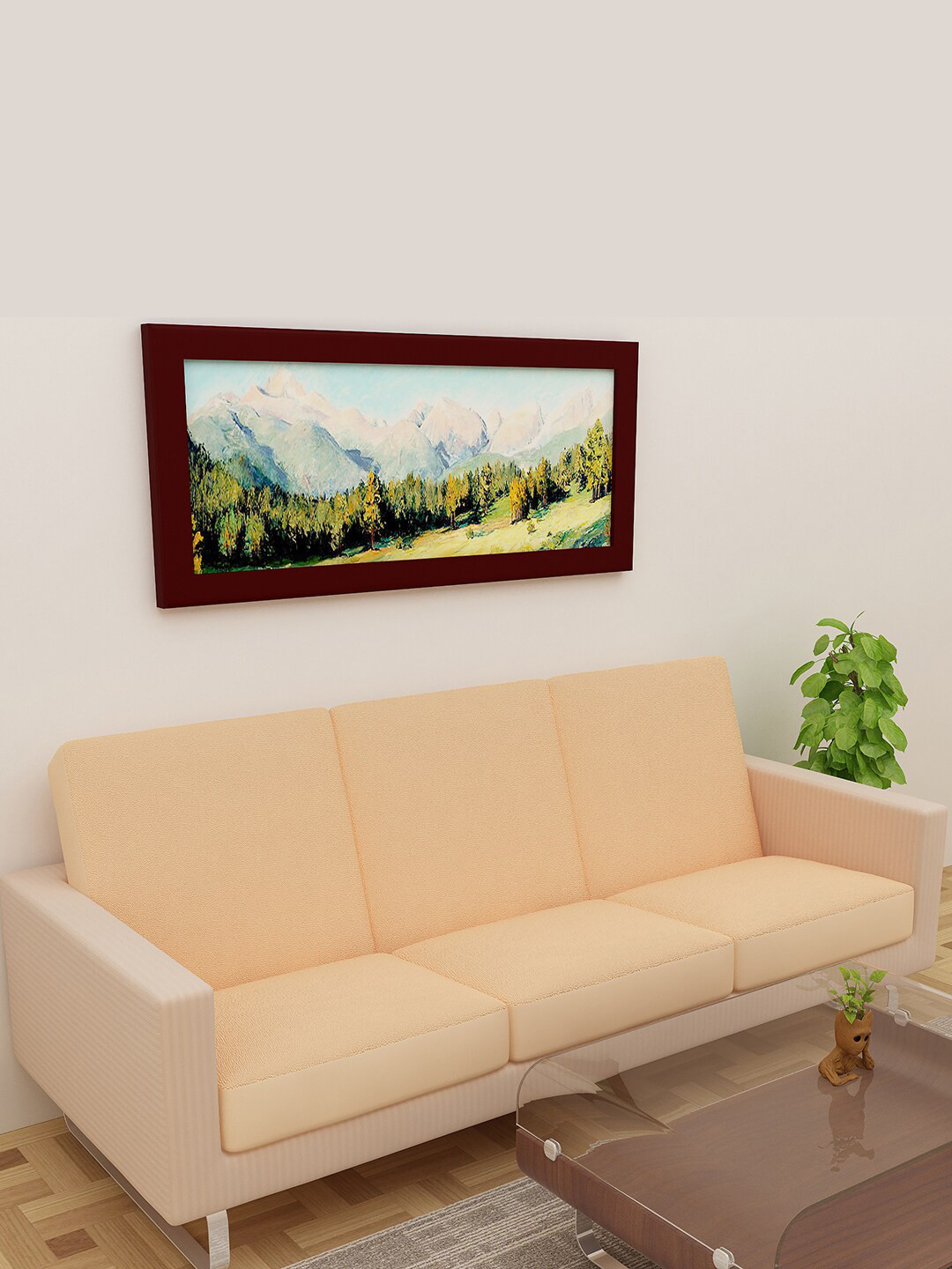 DREAM CARE Beige Waterproof & Stretchable Three Seater Terry Sofa Covers