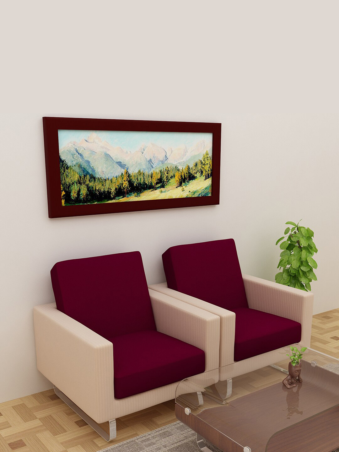 DREAM CARE Maroon Waterproof & Stretchable Two Seater Terry Sofa Covers