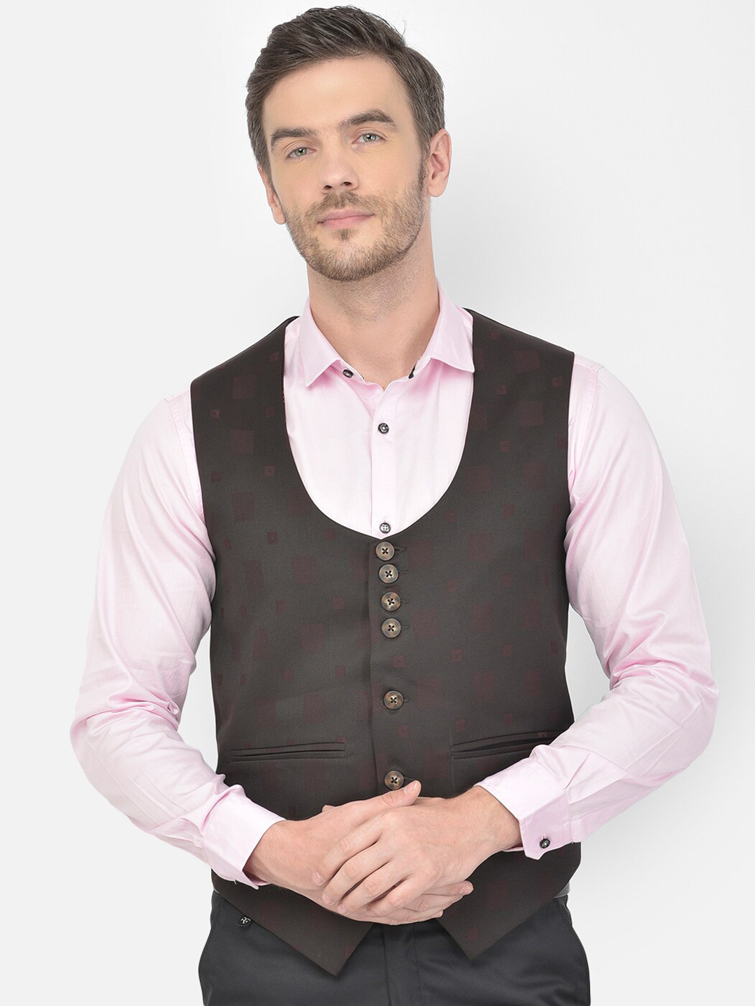 Canary London Printed Sleeveless Woven Waistcoat
