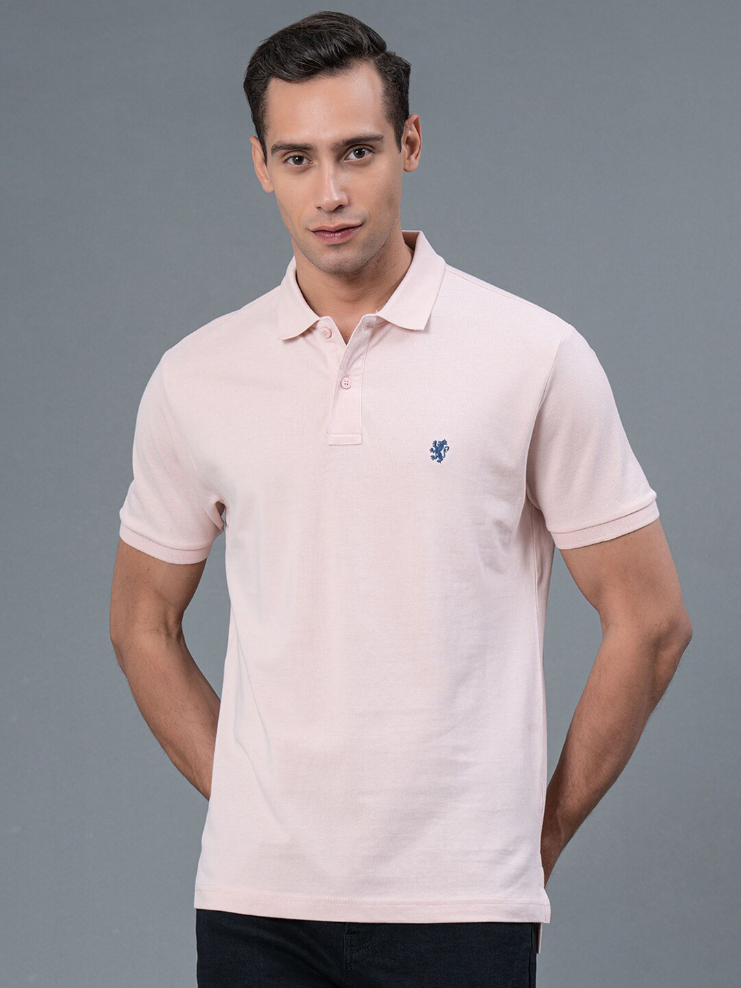 Red Tape Polo Collar Short Sleeve Pure Cotton T-shirt