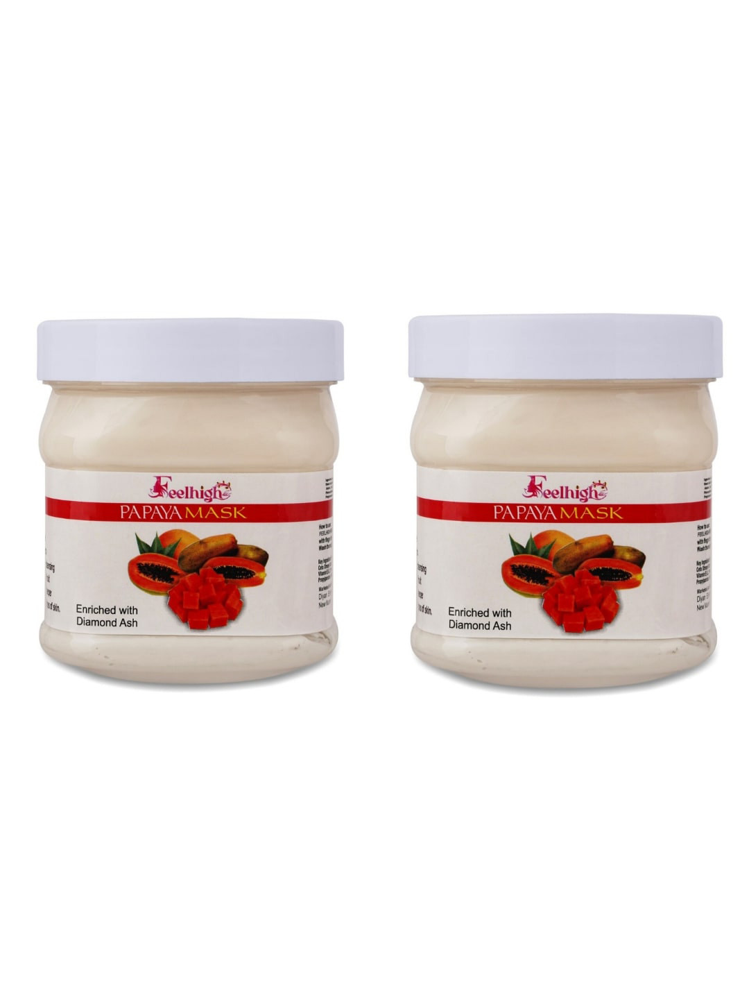 FEELHIGH Set Of 2 Papaya Natural Skin Brightening Mask - 500 ml Each