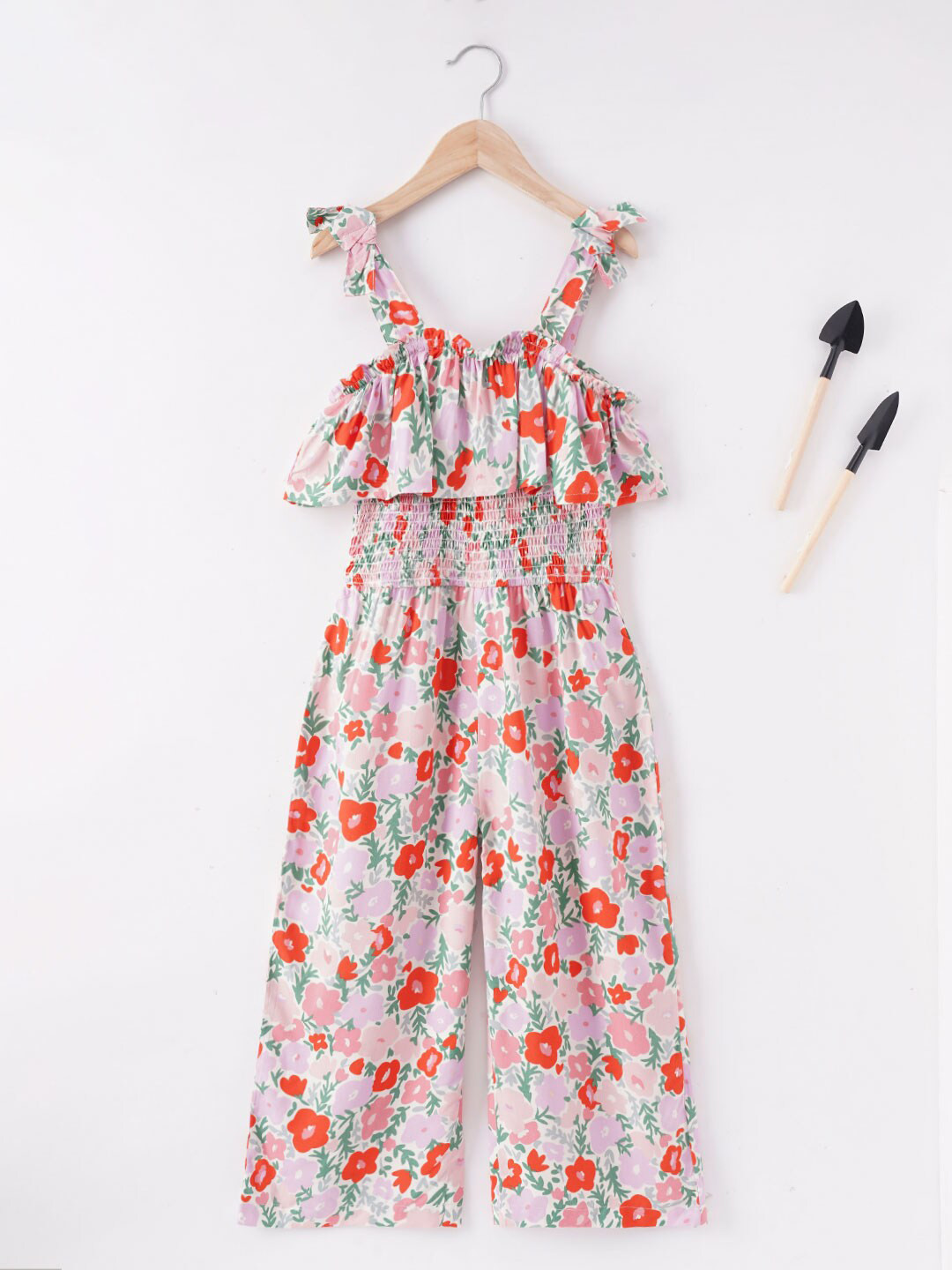 Ed-a-Mamma Girls Cotton Printed Basic Jumpsuit