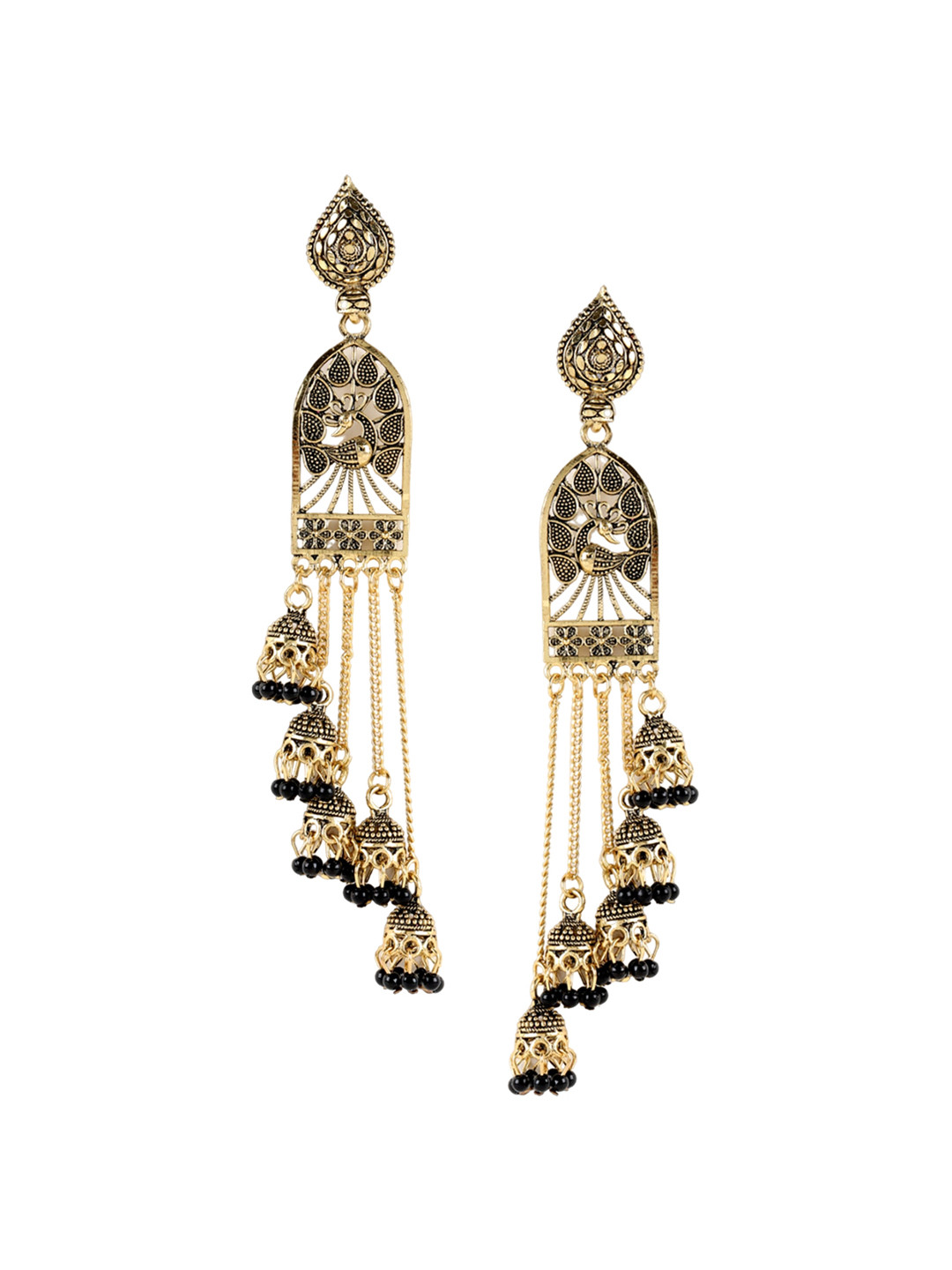 Jazz and Sizzle Gold-Plated Drop Jhumka Earring