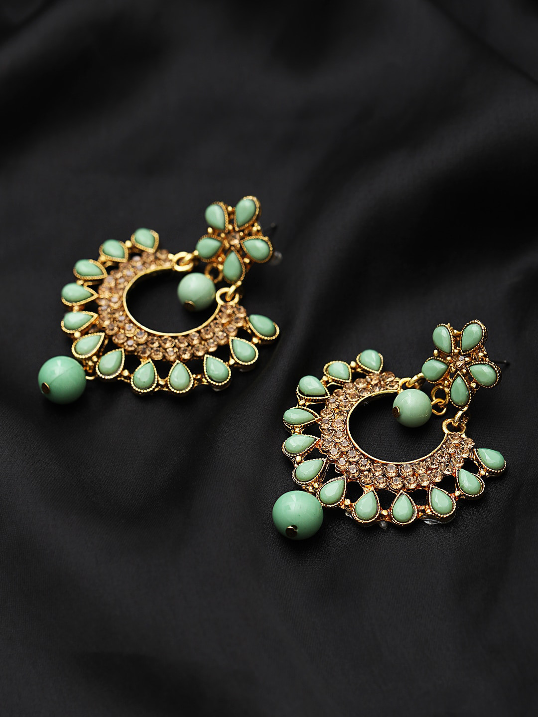 Jazz and Sizzle Gold-Plated Chandbalis Kundan Earrings
