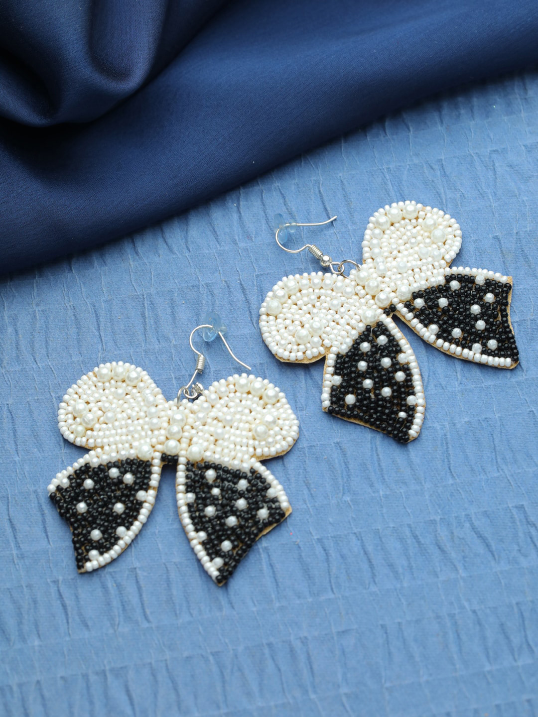 Jazz and Sizzle Silver-Plated Butterfly Shaped Drop Earrings