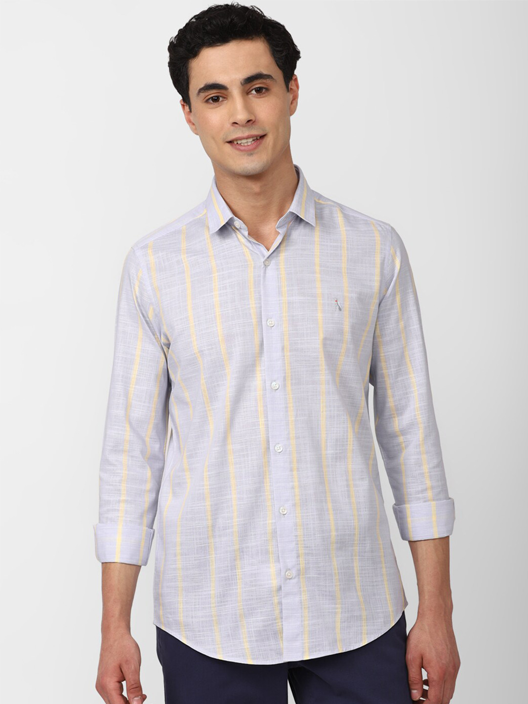 SIMON CARTER LONDON Men Slim Fit Multi Striped Casual Cotton Shirt