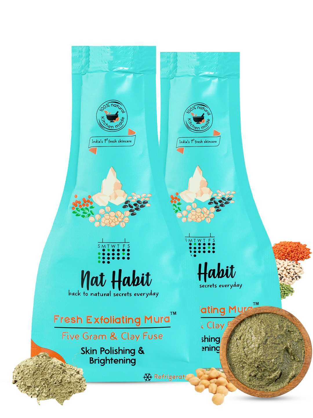 Nat Habit Fresh Exfoliating Mura Exfoliator with Five Gram & Clay Fuse - 25 g