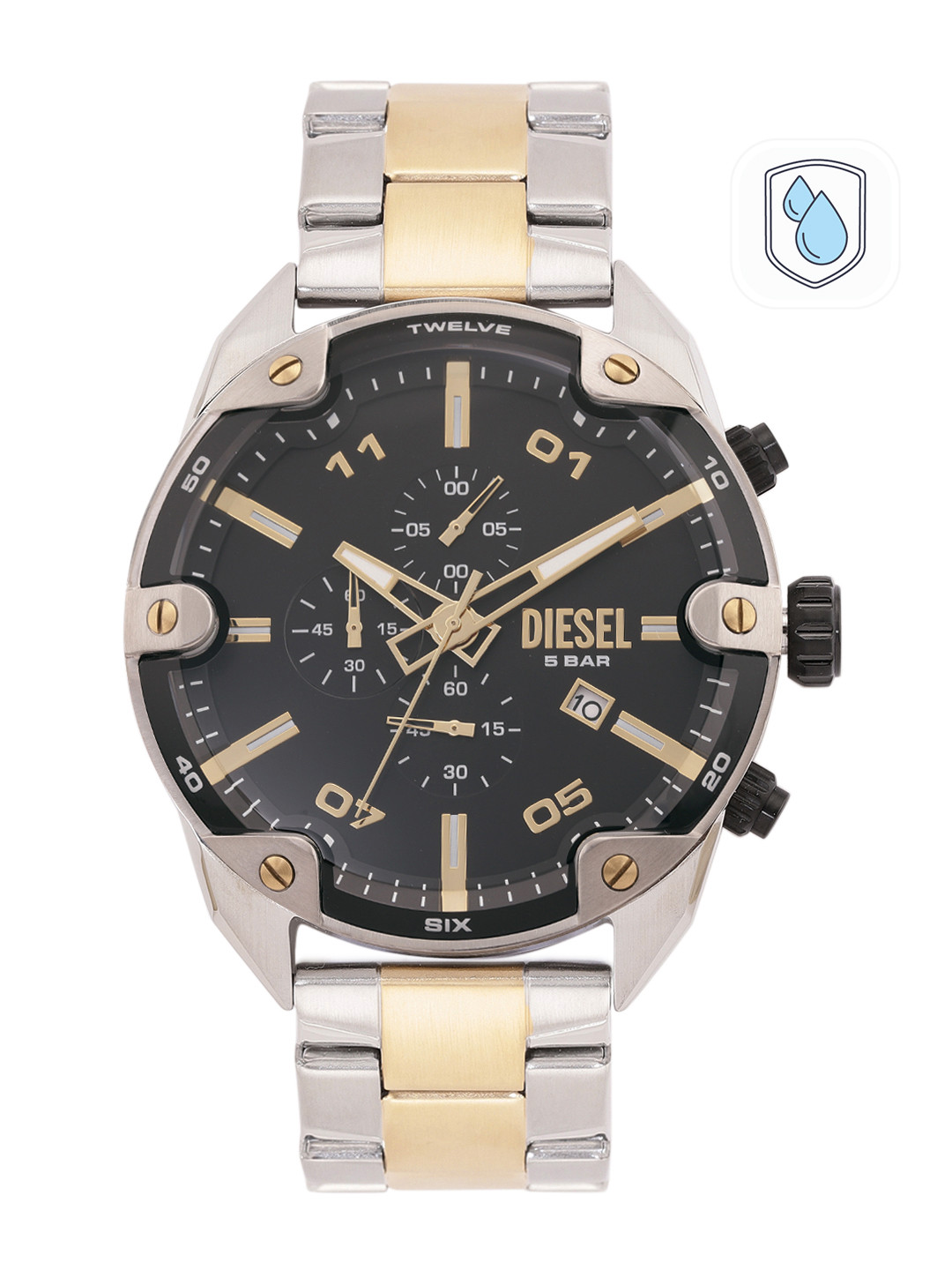 DIESEL Men Stainless Steel Bracelet Style Strap Analogue Multi Function Watch DZ4627