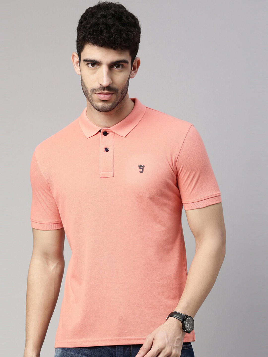 Joven Polo Collar Pure Cotton T-shirt