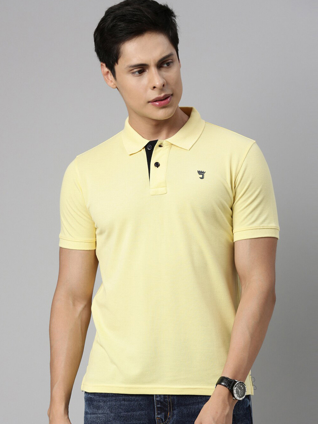 Joven Polo Collar Pure Cotton T-shirt