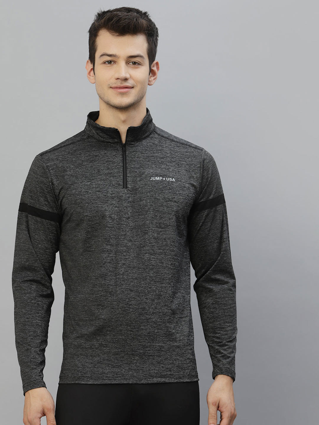 JUMP USA Turtle Neck Rapid-Dry Sports T-shirt