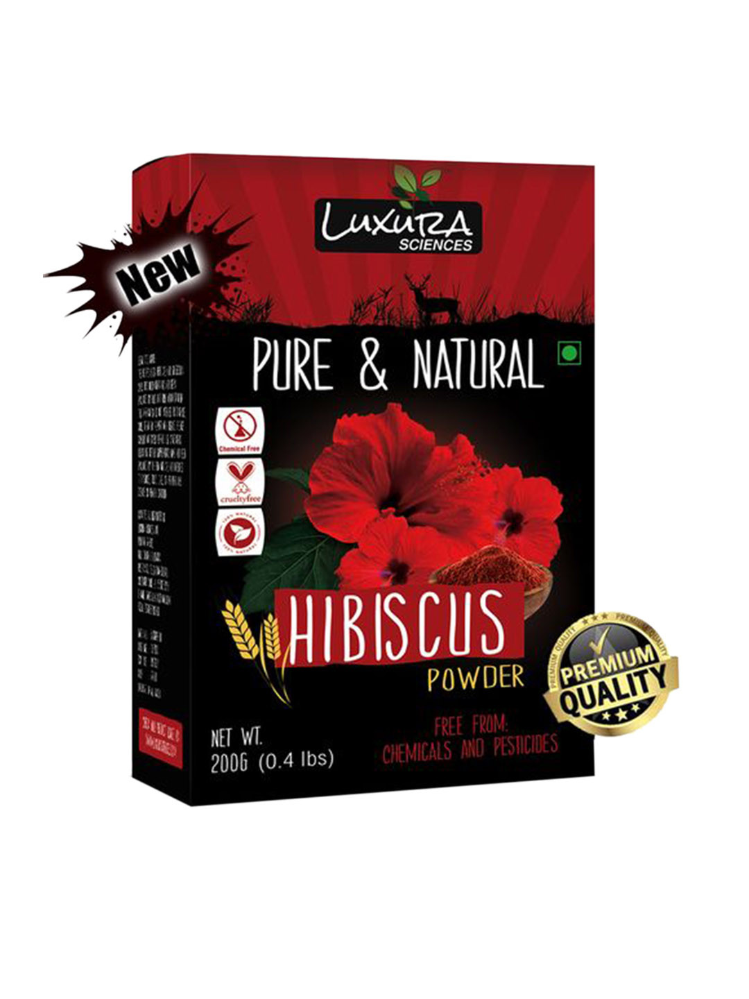 Luxura Sciences Hibiscus Powder For Hair Improvement 200 Grams